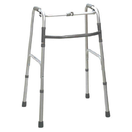Fabrication Enterprises Folding Walker Adjustable Height / Oversize Aluminum Frame 350 lbs. Weight Capacity 32 to 39 Inch Height - 43-2104