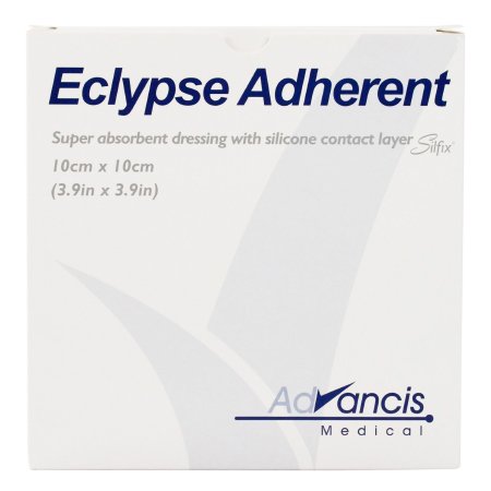 Eclypse Adherent - Super Absorbent Dressing 4 X 4 Inch Silicone Square Sterile - CR3881