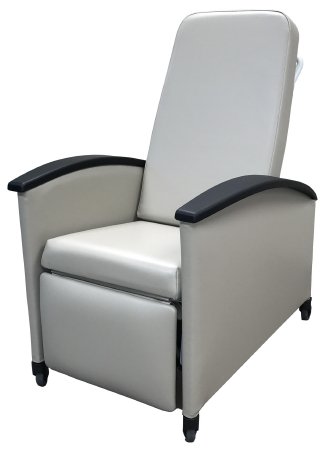 Winco Premier LifeCare 3-Position Recliner Black Nylon Caster Nylon Caster - 5400-08-NP