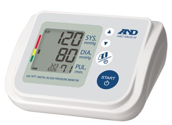 A&D Medical - Premium Digital Blood Pressure Monitor 1-Tube Automatic Adult Medium Cuff - UA-767F