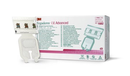 3M Tegaderm - I.V. Dressing Film 2 X 2-1/4 Inch Sterile - 1682