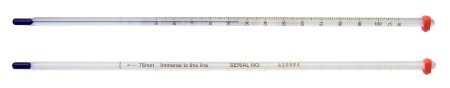 VWR - Liquid-in-Glass Thermometer Celsius -10° to +110°C Total Immersion Does Not Require Power - 89095-626