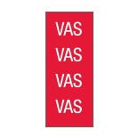 Key Surgical - Pre-Printed Label Multipurpose Label Red Tape VAS Patterned 1/4 Inch - T-617-04