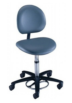 Millennium Series - Surgeon Stool Contoured Backrest Pneumatic Height Adjustment 5 Casters - 21435BA-PR51
