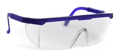 McKesson McKesson Protective Glasses Clear Tint Blue / Clear Frame Over Ear One Size Fits Most - 16-2291