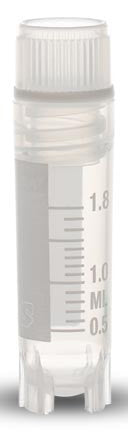 Cryovial - Cryogenic Tube Round Bottom, Skirted Plain 12.5 X 49 mm 2 mL Without Color Coding Screw Cap Polypropylene Tube - T311-2