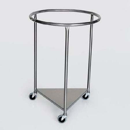 Mid Central Medical Hamper Stand Rolling Round Opening Open Top Without Lid - MCM2000