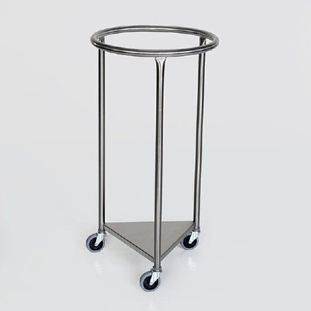 Mid Central Medical - Hamper Stand Rolling Round Opening Open Top Without Lid - MCM2001