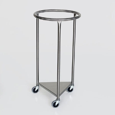 Mid Central Medical Hamper Stand Rolling Round Opening Open Top Without Lid - MCM2000
