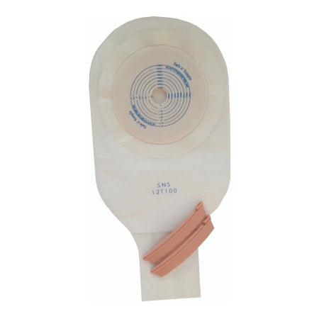 Safe n' Simple - Ostomy Pouch One-Piece System 12 Inch Length Drainable Flat, Trim to Fit - SNS12T100
