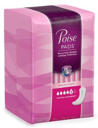 Kimberly Clark Poise Bladder Control Pad 14.3 Inch Length Heavy Absorbency Absorb-Loc One Size Fits Most Female Disposable - 42413