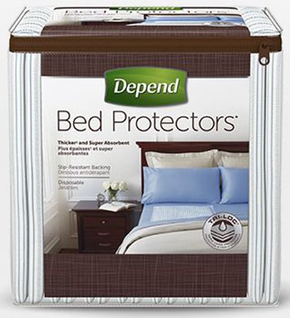 Kimberly Clark Depend Bed Protectors Underpad One Size Fits Most Disposable Tri-Loc Moderate Absorbency - 46961