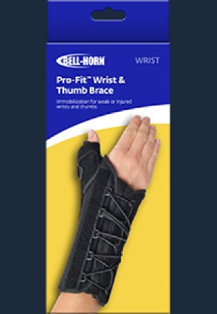 DJO Pro-Fit Wrist / Thumb Brace Right Hand Black One Size Fits Most - BH87480