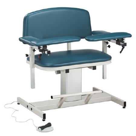 Power Series - Blood Drawing Chair Padded Flip Up Arm Slate Blue - 6351-3SB