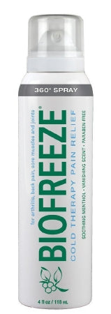 Fabrication Enterprises Biofreeze Topical Pain Relief 3.5% Strength Menthol Spray 4 oz. - 11-1037-1