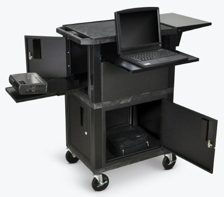 Luxor Ultimate Presentation Station Thermoplastic Resin, Steel Cabinet 4 Shelf With 2 Lock - WTPSCE