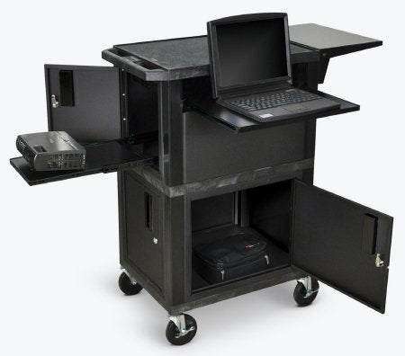 Luxor - Ultimate Presentation Station Thermoplastic Resin / Steel Cabinet 4 Shelves With Double Lock - WTPSCE