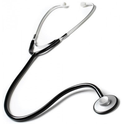 Prestige Medical Classic Stethoscope Black 1-Tube Single Head Chestpiece - 103-BLK
