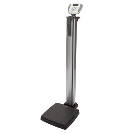Health O Meter - Column Scale Digital LCD Display 600 lbs. / 272 kg Capacity Gray AC Adapter / Battery Operated - ELEVATE-BT