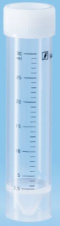 Sarstedt - Centrifuge Tube Conical Bottom, Skirted Plain 25 X 107 mm 30 mL Without Color Coding Screw Cap Polystyrene Tube - 62.543.001