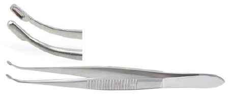 Miltex - Capsule Forceps Arruga 4 Inch Length OR Grade German Stainless Steel NonSterile NonLocking Thumb Handle Curved - 18-1000