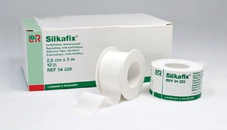 Lohmann & Rauscher Silkafix Medical Tape Skin Friendly Acetate 1 Inch X 5.4 Yard White NonSterile - 34325
