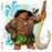 Smilemakers Disney 100 Per Unit Moana Sticker 2.5 Inch - ST1274B