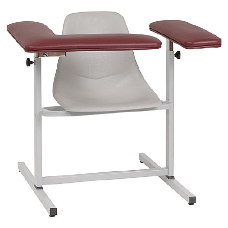 Custom Comfort Inc Blood Drawing Chair Extra Wide Padded L-Shaped Arm Gunmetal - 1202-LU/AH-GUN METAL