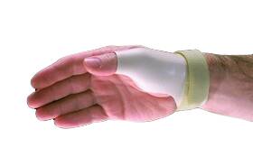 European - Thumb Spica Adult Medium Hook and Loop Strap Closure Right Hand White - 510858/NA/RM