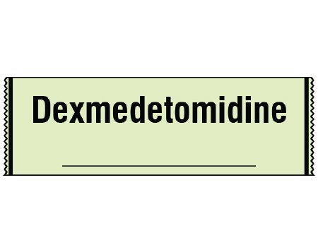 Shamrock - Drug Label Anesthesia Label Dexmedetomidine / _____ Lime 1/2 X 1 Inch - SAV-925