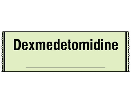 Shamrock Scientific Shamrock Pre-Printed Label Anesthesia Label Dexmedetomidine / _____ Lime Green 1/2 X 500 Inch - SAV-925
