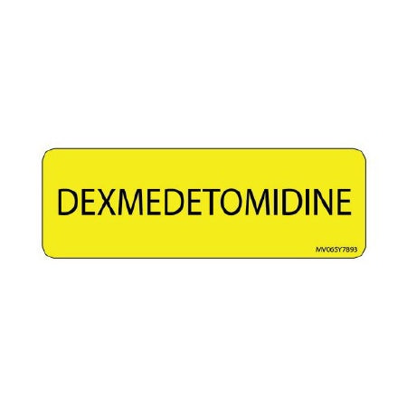 Precision Dynamics Pre-Printed Label Anesthesia Label Dexmedetomidine Yellow 1 X 2-15/16 Inch - V06SY7893
