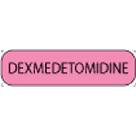 MedVision - Drug Label Anesthesia Label Dexmedetomidine Fluorescent Pink 3/8 X 1-7/16 Inch - MV02FP7893P