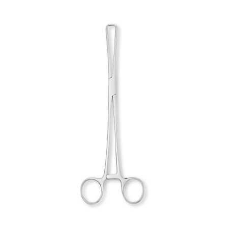 Centurion - Tenaculum Forceps Schroeder 9-1/2 Inch Length Floor Grade Stainless Steel Sterile Ratchet Lock Finger Ring Handle Straight Flat 1 X 1 Prongs - TRI66875