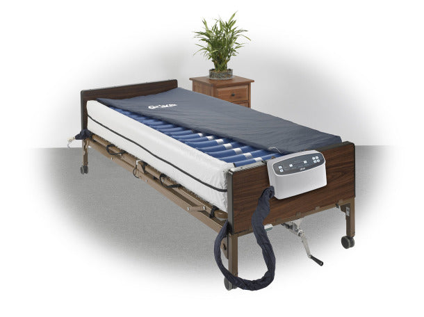 Drive Medical Med-Aire Plus 8" Alternating Pressure and Low Air Loss Mattress System with 10" Defined Perimeter