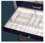 Waterloo Industries Cart Anesthesia Divider Tray System For Full Size Unicarts - DIVTRAY-ANES