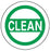 UAL - Pre-Printed Label Advisory Label Green Paper CLEAN White Alert Label 1-1/2 X 1-1/2 Inch - ULQA738