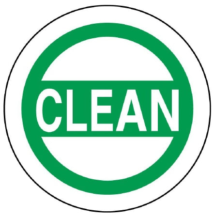 United Ad Label UAL Pre-Printed Label Advisory Label CLEAN Green 1-1/2 X 1-1/2 Inch - ULQA738