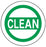 United Ad Label UAL Pre-Printed Label Advisory Label CLEAN Green 1-1/2 X 1-1/2 Inch - ULQA738