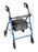 Carex Classics - 4 Wheel Rollator Blue Adjustable Height / Folding Aluminum Frame - FGA33577 0000