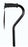 Apex-Carex Healthcare Carex Offset Cane Aluminum 30-1/2 to 39-1/2 Inch Height Black - FGA58000 0000