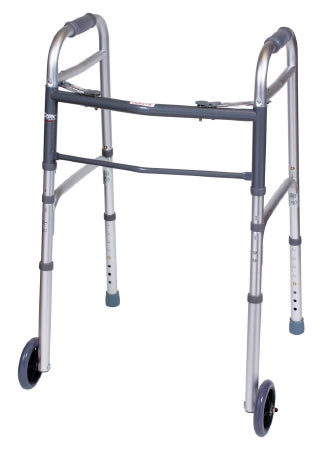 Apex-Carex Healthcare Folding Walker Aluminum Frame 300 lbs. Weight Capacity 30 to 37 Inch Height - FGA87100 0000