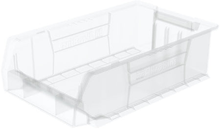 Akro-Mils Super-Size AkroBins Storage Bin Clear Industrial Grade Polymers 6 X 12-3/8 X 20 Inch - 30280SCLAR