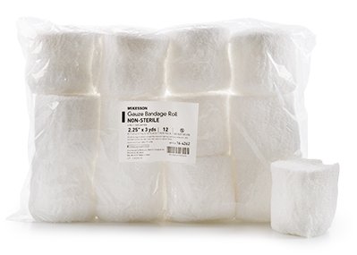 McKesson McKesson Fluff Bandage Roll Gauze 6-Ply 2-1/2 Inch X 3 Yard Roll Shape NonSterile - 16-4262