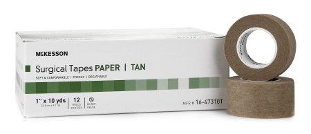 McKesson McKesson Medical Tape Paper 1 Inch X 10 Yard Tan NonSterile - 16-47310T