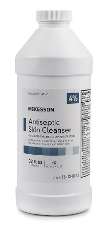 McKesson McKesson Antiseptic Skin Cleanser 32 fl. oz. Bottle 4% CHG (Chlorhexidine Gluconate) / Isopropyl Alcohol - 16-CHG32