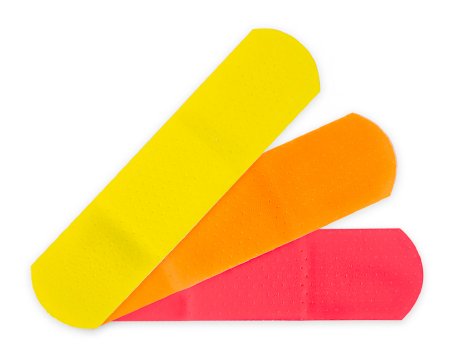 McKesson McKesson Kids Adhesive Strip 3/4 X 3 Inch Plastic Rectangle Neon Sterile - 16-4837