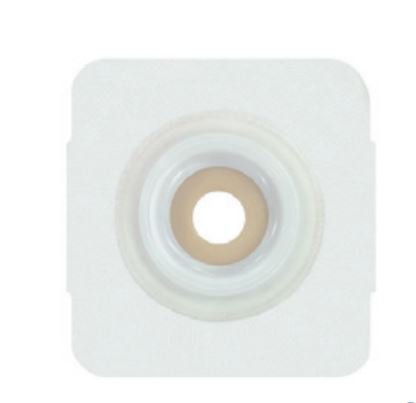 Securi-T - Ostomy Barrier Precut, Extended Wear Adhesive Tape Collar 57 mm Flange Red Code System 1-1/8 Inch Opening 5 X 5 Inch - 7829214