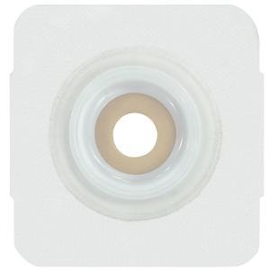 Genairex Securi-T Ostomy Barrier Pre-Cut, Extended Wear Tape Collar 1-3/8 Inch Flange Two-Piece Systems 2-1/4 Inch Stoma 5 X 5 Inch - 7835214