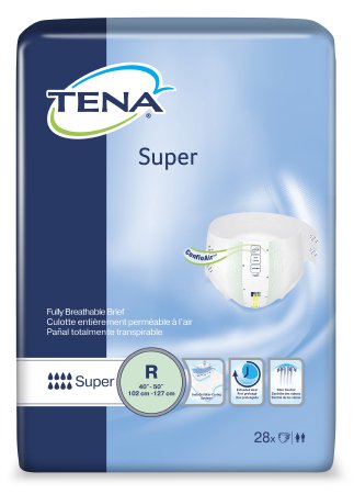 Essity HMS North America Inc TENA Super Adult Incontinent Brief Tab Closure Regular Disposable Heavy Absorbency - 67405
